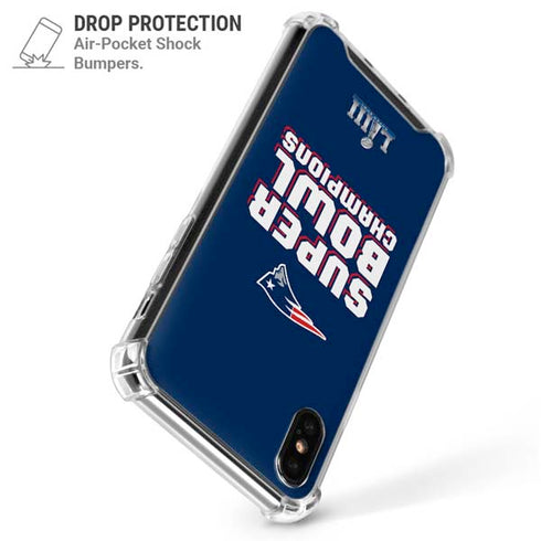 NFL Patriots Super Bowl LIII Champions iPhone XS Max Clear Case